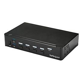 Image of StarTech.com 4 Port HDMI KVM Switch - HDMI KVM Umschalter mit USB 3.0 Hub - 1080p - KVM-/USB-Switch - 4 Anschlüsse - an Rack montierbar