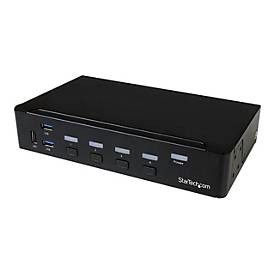 4 Port HDMI KVM Switch - HDMI KVM Umschalter mit USB 3.0 Hub - 1080p - KVM-/USB-Switch - 4 Anschlüsse - an Rack montierbar