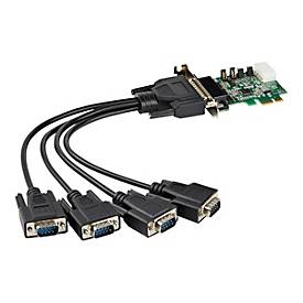 Image of StarTech.com 4-port PCI Express RS232 Serial Adapter Card, PCIe RS232 Serial Host Controller Card, PCIe to Serial DB9, 16950 UART, Low Profile Desktop Expansion Card, Windows, macOS, Linux - Full/Low-Profile (PEX4S953LP) - Serieller Adapter - PCIe...