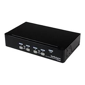 StarTech.com 4-Port USB KVM Swith with OSD - TAA Compliant - 1U Rack Mountable VGA KVM Switch (SV431DUSBU) - KVM-Switch 