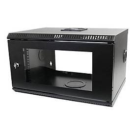 6 HE 19 Wandschrank / Serverschrank mit Acryltür - Wandmontagefähiges Server Rack Schrank - 6U
