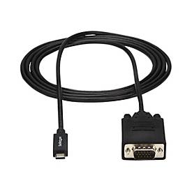 Image of StarTech.com 6ft (2m) USB C to VGA Cable, 1920x1200/1080p USB Type C to VGA Video Active Adapter Cable, Thunderbolt 3 Compatible, Laptop to VGA Monitor/Projector, DP Alt Mode HBR2 Cable - 2m USB-C Video Cable (CDP2VGAMM2MB) - Video- / USB-Kabel - ...