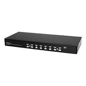 StarTech.com 8 Port 1U Rackmount USB KVM Switch Kit with OSD and Cables - Rack mount KVM - VGA KVM Switch - 8 Port KVM S