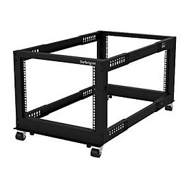 8U 19" Open Frame Server Rack - Compact, 4 Post, Adjustable Depth (22 to 40") - Mobile Network Rack - HP ProLiant ThinkServer Schrank -