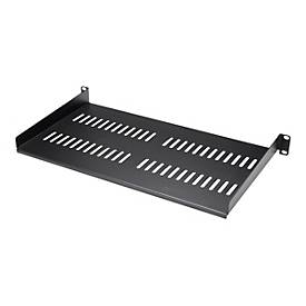 Belüfteter Server Rack Fachboden 1 HE - 25 cm Tief - Stahl Rack - Regal - 1U
