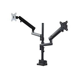 Image of StarTech.com Desk Mount Dual Monitor Arm - Full Motion Monitor Mount for 2x VESA Displays up to 32" (17lb/8kg) - Vertical Stackable Arms - Height Adjustable/Articulating - Clamp/Grommet - Befestigungskit - für 2 Monitore (Full-Motion Dual-Arm)