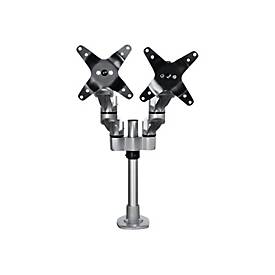Image of StarTech.com Desk Mount Dual Monitor Arm, Premium Articulating Monitor Arm, up to 27" VESA Mount Displays, Height Adjustable Monitor Mount, Rotating/Swivel/Tilt, Desk Clamp/Grommet, Silver - Easy & Quick Assembly (ARMDUALPS) - Befestigungskit - fü...