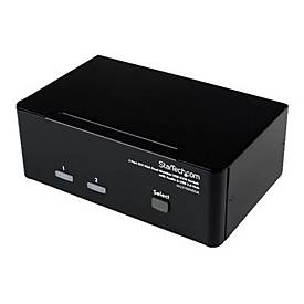 Image of StarTech.com Dual DVI VGA 2 Port Monitor Audio Switch 2-fach KVM Umschalter USB 2.0 1920x1200 - 2 x USB 2.0 4 x DVI-I 4 x Klinke (Buchse) - KVM-/Audio-/USB-Switch - 2 Anschlüsse