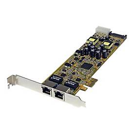 Image of StarTech.com Dual Port PCI Express Gigabit Netzwerkkarte - 2 Port RJ45 PCIe PoE/PSE NIC Server Adapter - 10/100/1000 Mbit - Netzwerkadapter - PCIe - Gigabit Ethernet x 2