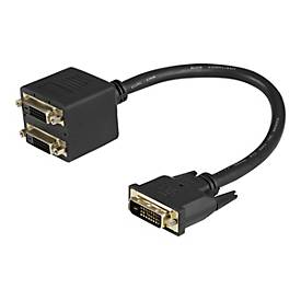 Image of StarTech.com DVI-D auf 2x DVI-D 30cm Splitter Kabel - Dual Link DVI25 Y-Kabel - Stecker/2x Buchse - DVI-Adapter vergoldete Kontakte - Video-Verteiler - DVI - 30.5 cm