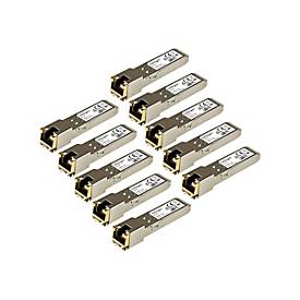 StarTech.com Gigabit RJ45 Kupfer SFP Transceiver Modul - Cisco GLC-T kompatibel - 1000Base-T - Mini-GBIC - 10er Pack - S