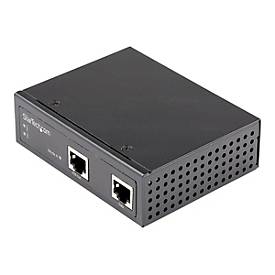 StarTech.com Industrial Gigabit Ethernet PoE Injector - 30W 802.3at PoE + Midspan 48V-56VDC Hutschiene Power over Ethern