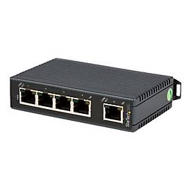 Image of StarTech.com Industrieller 5 Port Ethernet Switch zur DIN-Schienen Montage - Unmanaged 10/100 Netzwerk Switch - IP 30 Gehäuse - Switch - 5 Anschlüsse - unmanaged