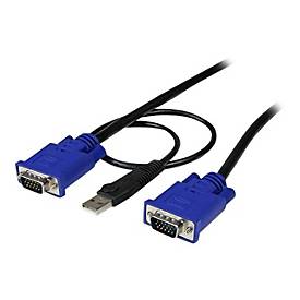 Image of StarTech.com KVM Kabel USB VGA für KVm Switch 4,5m - Kabelsatz für KVM Umschalter 1x USB Stecker 2x VGA Stecker - Octopuskabel - Video- / USB-Kabel - 4.57 m
