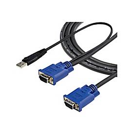 StarTech.com KVM Kabel USB VGA für KVm Switch 4,5m - Kabelsatz für KVM Umschalter 1x USB Stecker 2x VGA Stecker - Octopu