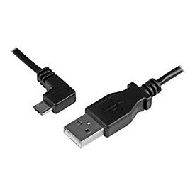Image of StarTech.com Micro USB Lade/Sync-Kabel - St/St - Micro USB linksgewinkelt - 1m - USB auf Micro USB Ladekabel - USB-Kabel