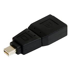 Image of StarTech.com Mini DisplayPort auf DisplayPort Adapter / Konverter - St/Bu - Mini DP (Stecker) zu DP (Buchse) - Schwarz - DisplayPort-Adapter - DisplayPort (W) bis Mini DisplayPort (M)