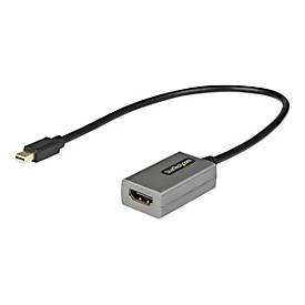 Image of StarTech.com Mini DisplayPort to HDMI Adapter, mDP to HDMI Adapter Dongle, 1080p, Mini DisplayPort 1.2 to HDMI Monitor/Display, Mini DP to HDMI Video Converter, 12" Long Attached Cable - Thunderbolt 1/2 Compatible (MDP2HDEC) - Videoadapter - Mini ...