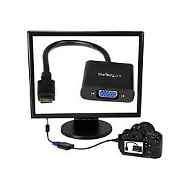 Image of StarTech.com Mini HDMI® to VGA Adapter Converter for Digital Still Camera / Video Camera - 1920x1080 - Mini HDMI Male to VGA HD15 Female (MNHD2VGAE2) - Videokonverter - Schwarz