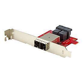 Image of StarTech.com Mini-SAS Adapter - Dual SFF-8643 auf SFF-8644 - Voll und Low-Profile Slotblech - 12Gbit/s - SAS-Blende intern zu extern