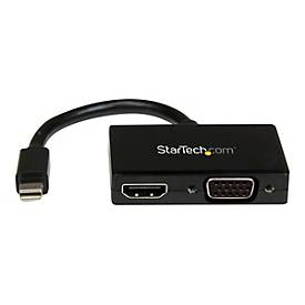 Image of StarTech.com Reise A/V Adapter: 2-in-1 Mini DisplayPort auf HDMI oder VGA Konverter - mDP zu HDMI / VGA Adapter im kompakten Design - Videokonverter - Schwarz