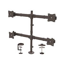 Schreibtisch Vierfach-Monitorhalterung - Schwenkbar - Für VESA Monitore bis zu 27in (8Kg) - Stahl - Tischhalterung (einstellbarer Arm)
