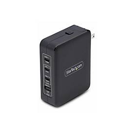 StarTech.com Startech 140W USB-C Wall Charger, USB-C/USB-A, PD GaN Power Adapter - Netzteil - GaN-Technologie - 140 Watt - 5 A - Power Delivery 3.1 - 4 Ausgabeanschlussstellen (USB, 3 x USB-C)