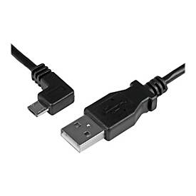 StarTech.com StarTech Micro USB Lade/Sync-Kabel - St/St - Micro USB linksgewinkelt - 1m - USB auf Micro USB Ladekabel - USB-Kabel - Micro-USB Typ B (M)