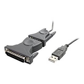 Image of StarTech.com USB 2.0 auf Seriell RS232 / DB9 / DB25 Adapterkabel - St/St - USB zu Seriell Adapter/ Konverter Kabel - Serieller Adapter - USB 2.0
