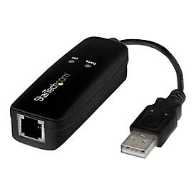 StarTech.com USB 2.0 Faxmodem - 56K Externes DialUp V.92 Modem/Dongle/Adapter - Computer/Laptop Faxmodem - USB auf Telef