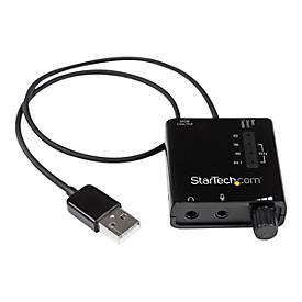 Image of StarTech.com USB Audio Adapter - Externe USB Soundkarte mit SPDIF Digital Audio mit 2x 3,5mm Klinke - USB auf Audio Konverter - Schwarz - Soundkarte