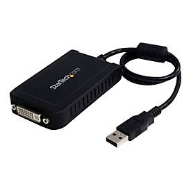 Image of StarTech.com USB auf DVI Video Adapter - Externe Multi Monitor DVI-I Grafikkarte mit Stromversorgung über USB - 1920x1200 - externer Videoadapter - 32 MB - Schwarz