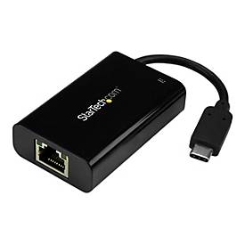 Image of StarTech.com USB-C auf Gigabit Netzwerkadapter mit Stromversorgung - USB-C Gigabit Ethernet Netzwerkadapter - Power Delivery 2.0 - Netzwerkadapter - USB-C - Gigabit Ethernet