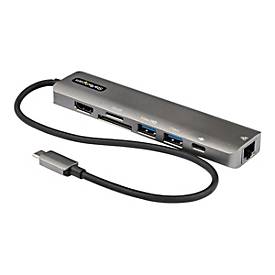 StarTech.com USB-C Multiport Adapter - USB-C auf 4K 60Hz HDMI 2.0, 100W Power Delivery Pass-through, SD/MicroSD, 2 Port 