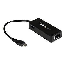 Image of StarTech.com USB-C to Ethernet Gigabit Adapter - Thunderbolt 3 Compatible - USB Type C Network Adapter - USB C Ethernet Adapter (US1GC301AU) - Netzwerkadapter - USB-C