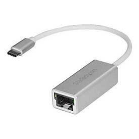 Image of StarTech.com USB-C to Gigabit Ethernet Adapter - Aluminum - Thunderbolt 3 Port Compatible - USB Type C Network Adapter (US1GC30A) - Netzwerkadapter - USB-C - Gigabit Ethernet
