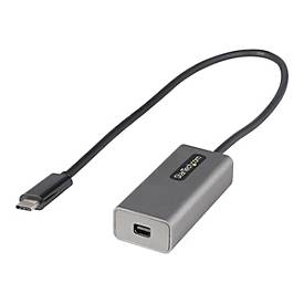 Image of StarTech.com USB C to Mini DisplayPort Adapter, 4K 60Hz USB-C to mDP Adapter Dongle, USB Type-C to Mini DP Monitor/Display, Video Converter, Works w/ Thunderbolt 3, 12" Long Attached Cable - DP Alt Mode, mDP 1.2 (CDP2MDPEC) - DisplayPort-Adapter -...