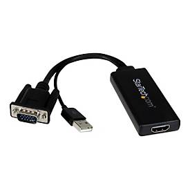 Image of StarTech.com VGA-auf-HDMI-Adapter mit USB-Audio & -Stromversorgung - Mobiler VGA-auf-HDMI-Konverter - 1080p - Adapterkabel - HDMI/VGA/Audio/USB - 26 cm