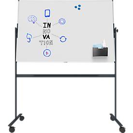 Stativ-Drehtafel Legamaster UNITE, magnetisch, drehbar um 360°, B 1500 x T 12,6 x H 1000 mm, lackierter Stahl, weiß