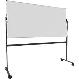 Stativ-Drehtafel Legamaster UNITE, magnetisch, drehbar um 360°, B 2000 x T 12,6 x H 1000 mm, lackierter Stahl, weiß