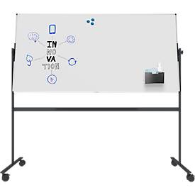 Stativ-Drehtafel Legamaster UNITE, magnetisch, drehbar um 360°, B 2000 x T 12,6 x H 1000 mm, lackierter Stahl, weiß