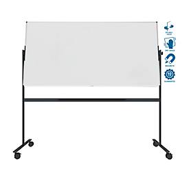 Stativ-Drehtafel Legamaster UNITE, magnetisch, drehbar um 360°, B 2000 x T 12,6 x H 1000 mm, lackierter Stahl, weiß