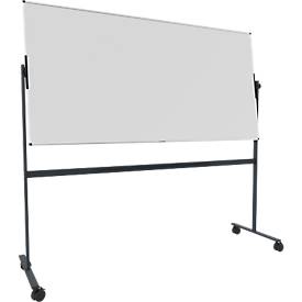 Stativ-Drehtafel Legamaster UNITE, magnetisch, drehbar um 360°, B 2200 x T 12,6 x H 1200 mm, lackierter Stahl, weiß