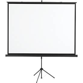 Stativ-Leinwand Classic, B 1800 x H 1350 mm, Teilung 1:1, höhenverstellbar, mit Griff, Gewebe und Metall, schwarz-weiß