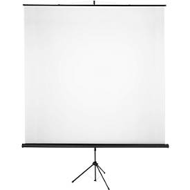 Stativ-Leinwand Classic, B 1800 x H 1800 mm, Teilung 1:1, höhenverstellbar, mit Griff, Gewebe und Metall, schwarz-weiß