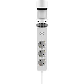 Steckdosenleiste Olympia IOIO SL 3000, 3-fach + 2 x USB-A und 1 x USB-C, Kabellänge 1,5 m, Polypropylen, weiß