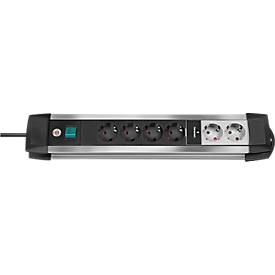 Steckdosenleiste Premium-Alu-Line Technik 6-fach