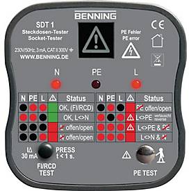 Steckdosentester SDT 1 z.Prüfung v.Schutzkon.steckd.BENNIN