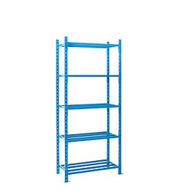Steckregal-Grundfeld mit Rohrgitterböden, B 1010 x T 600 x H 2500 mm