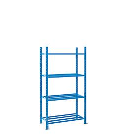 Steckregal-Grundfeld mit Rohrgitterböden, B 1010 x T 800 x H 2000 mm